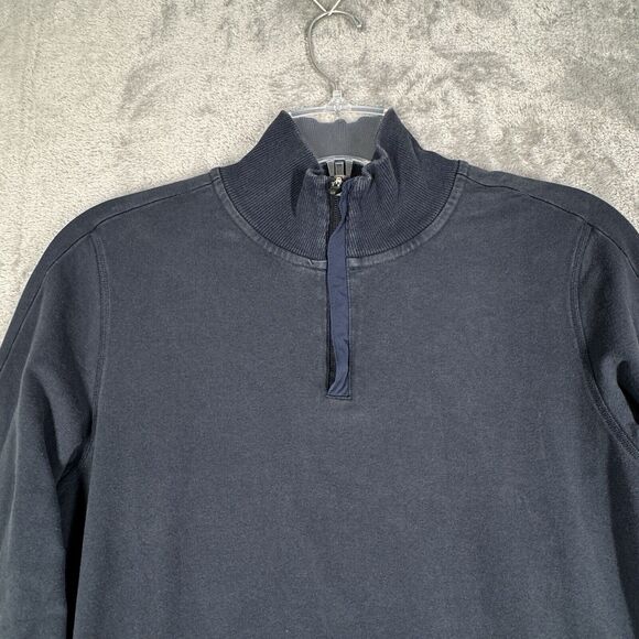 Mack Weldon Shirt Mens Medium Gray Quarter Zip Sweatshirt Preppy Neutral Golf - Picture 5 of 7